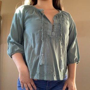 Lightweight 3/4 sleeve blouse